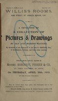 view Sales catalogue: Robinson Fisher and Co