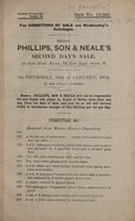 view Sales catalogue: Phillips, Son and Neale