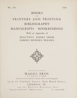 view Sales catalogue 478: Maggs Bros