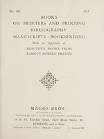 view Sales catalogue 468: Maggs Bros