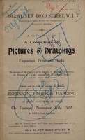 view Sales catalogue: Robinson Fisher and Co