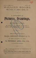 view Sales catalogue: Robinson Fisher and Co