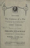 view Sales catalogue: Phillips, Son and Neale