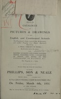 view Sales catalogue: Phillips, Son and Neale