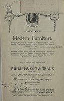 view Sales catalogue: Phillips, Son and Neale