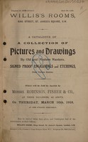 view Sales catalogue: Robinson Fisher and Co