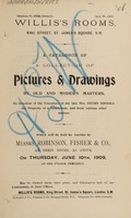 view Sales catalogue: Robinson Fisher and Co