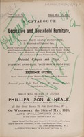 view Sales catalogue: Phillips, Son and Neale