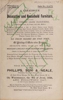 view Sales catalogue: Phillips, Son and Neale