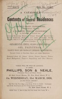 view Sales catalogue: Phillips, Son and Neale