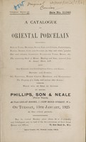 view Sales catalogue: Phillips, Son and Neale