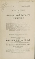 view Sales catalogue: Phillips, Son and Neale