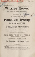 view Sales catalogue: Robinson Fisher and Co