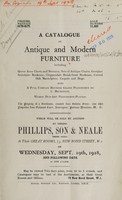 view Sales catalogue: Phillips, Son and Neale