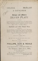 view Sales catalogue: Phillips, Son and Neale