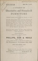 view Sales catalogue: Phillips, Son and Neale