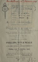 view Sales catalogue: Phillips, Son and Neale