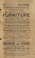 view Sales catalogue: Robinson Fisher and Co