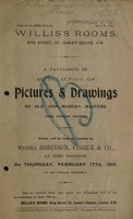 view Sales catalogue: Robinson Fisher and Co