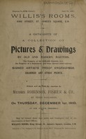 view Sales catalogue: Robinson Fisher and Co