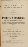 view Sales catalogue: Robinson Fisher and Co