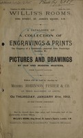 view Sales catalogue: Robinson Fisher and Co