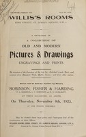 view Sales catalogue: Robinson Fisher and Co