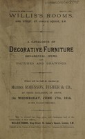 view Sales catalogue: Robinson Fisher and Co