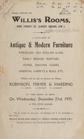 view Sales catalogue: Robinson Fisher and Co