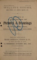 view Sales catalogue: Robinson Fisher and Co