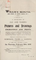 view Sales catalogue: Robinson Fisher and Co