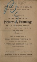 view Sales catalogue: Robinson Fisher and Co