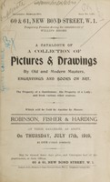 view Sales catalogue: Robinson Fisher and Co
