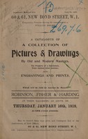 view Sales catalogue: Robinson Fisher and Co