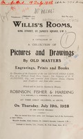 view Sales catalogue: Robinson Fisher and Co