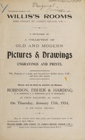 view Sales catalogue: Robinson Fisher and Co