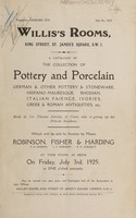 view Sales catalogue: Robinson Fisher and Co