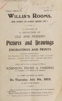 view Sales catalogue: Robinson Fisher and Co