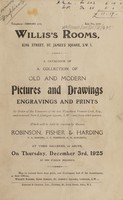 view Sales catalogue: Robinson Fisher and Co