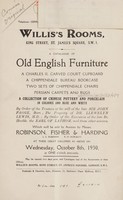 view Sales catalogue: Robinson Fisher and Co