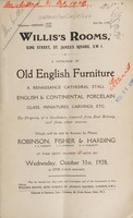 view Sales catalogue: Robinson Fisher and Co