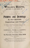 view Sales catalogue: Robinson Fisher and Co