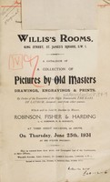 view Sales catalogue: Robinson Fisher and Co