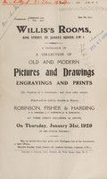 view Sales catalogue: Robinson Fisher and Co