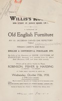 view Sales catalogue: Robinson Fisher and Co