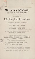 view Sales catalogue: Robinson Fisher and Co