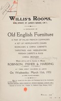 view Sales catalogue: Robinson Fisher and Co