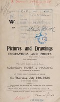 view Sales catalogue: Robinson Fisher and Co