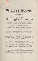 view Sales catalogue: Robinson Fisher and Co