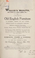 view Sales catalogue: Robinson Fisher and Co